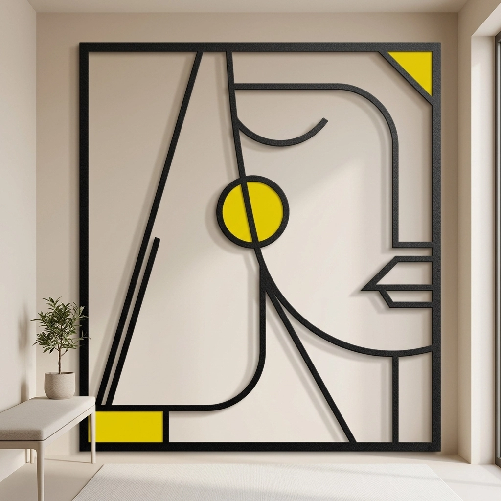 Abstract Love Woman Metal Wall Art
