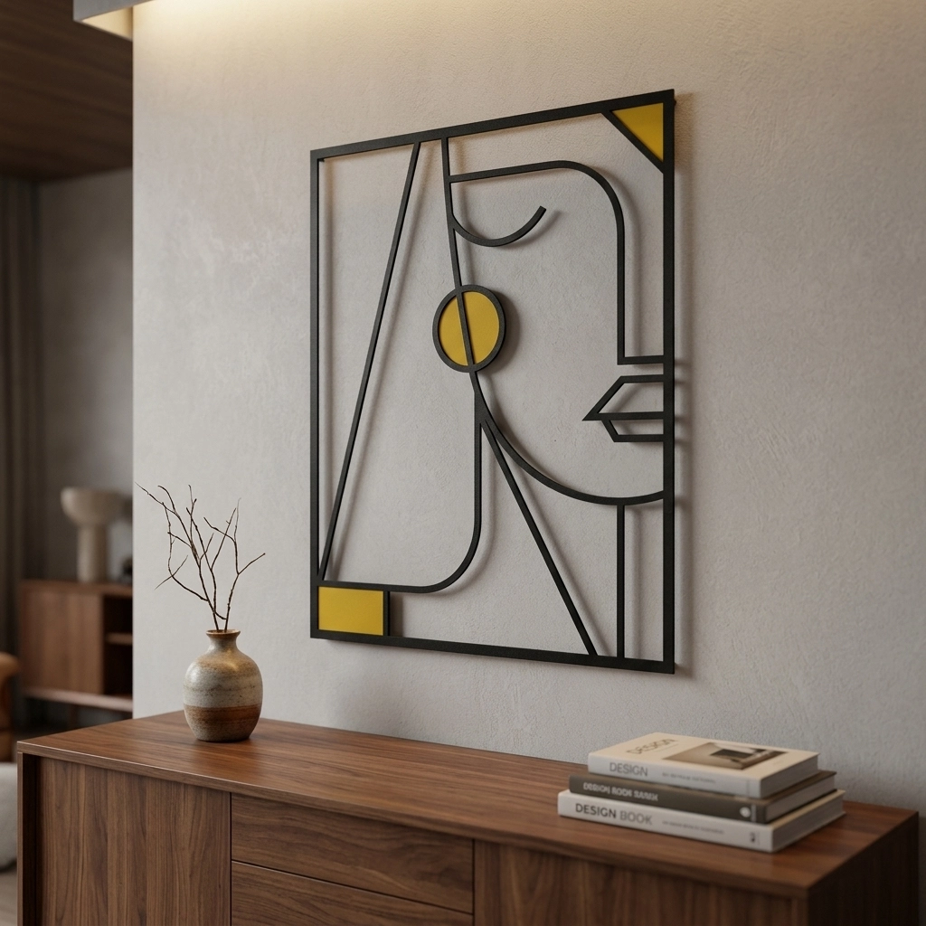 Abstract Love Woman Metal Wall Art