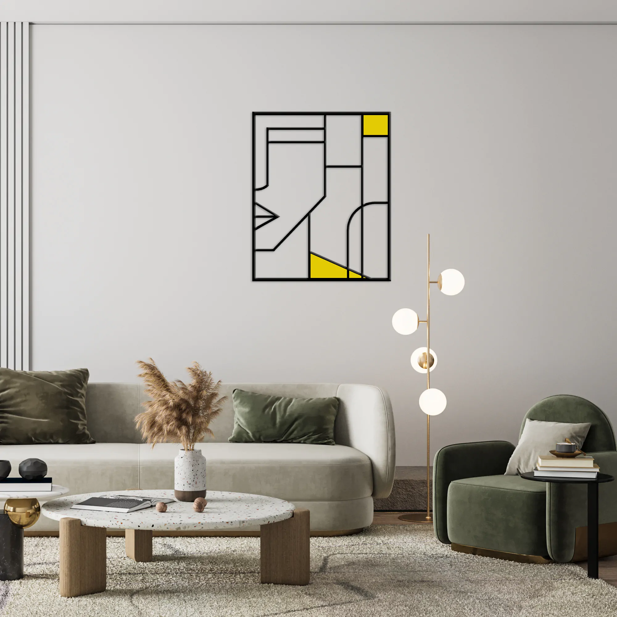 Abstract Love Male Metal Wall Art