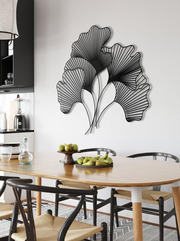Ginkgo Bilbao Yaprağı Metal Tablo