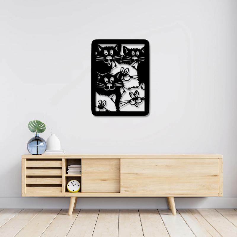 Cute Mustaches Metal Wall Art