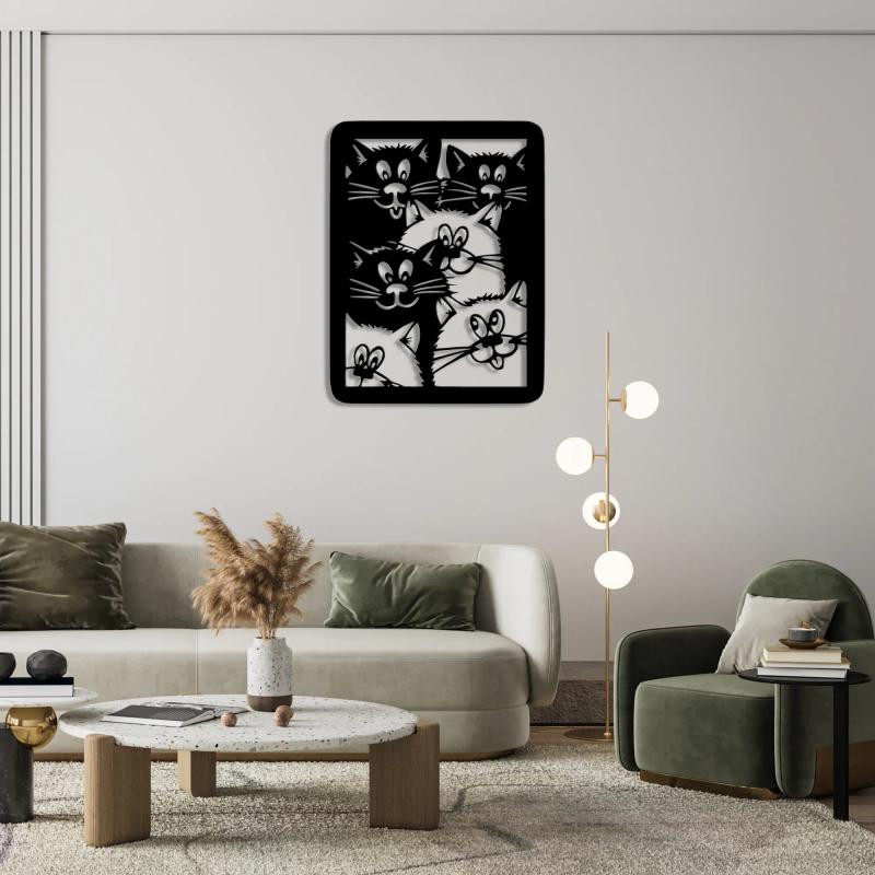 Cute Mustaches Metal Wall Art
