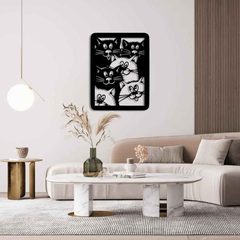 Cute Mustaches Metal Wall Art