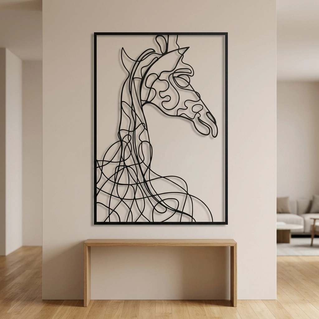 Giraffe Metal Tablo