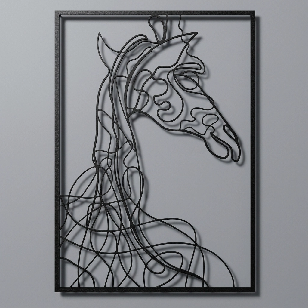 Giraffe Metal Tablo