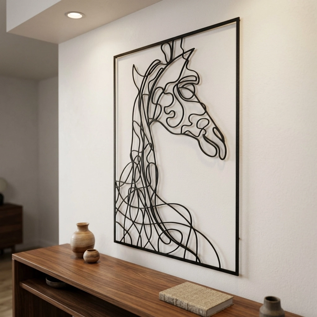 Giraffe Metal Tablo