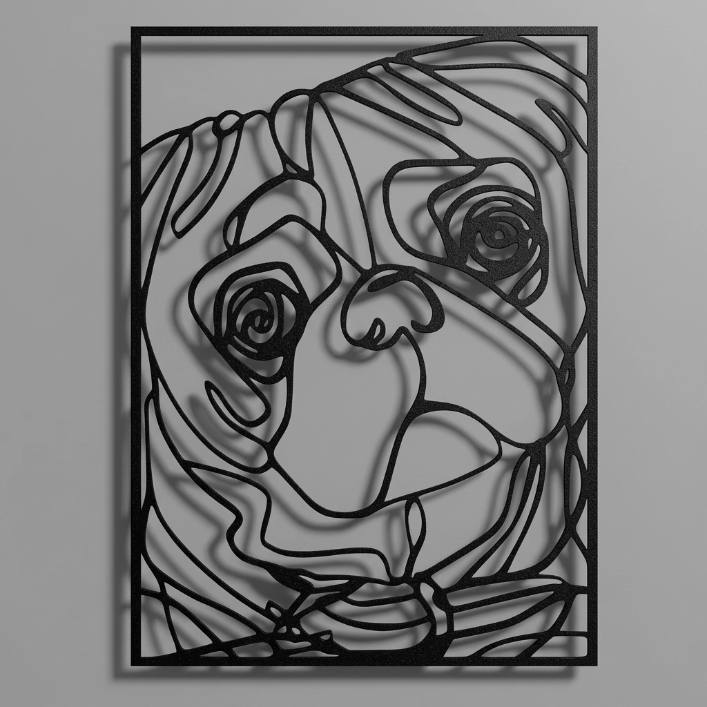 Pug Metal Tablo