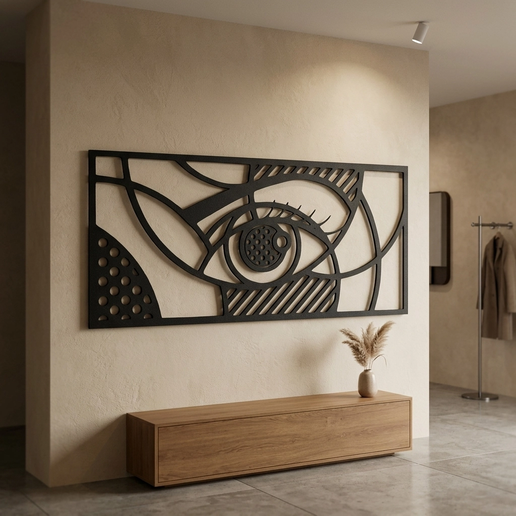 Pop Art Göz Tasarımlı Metal Duvar Tablosu