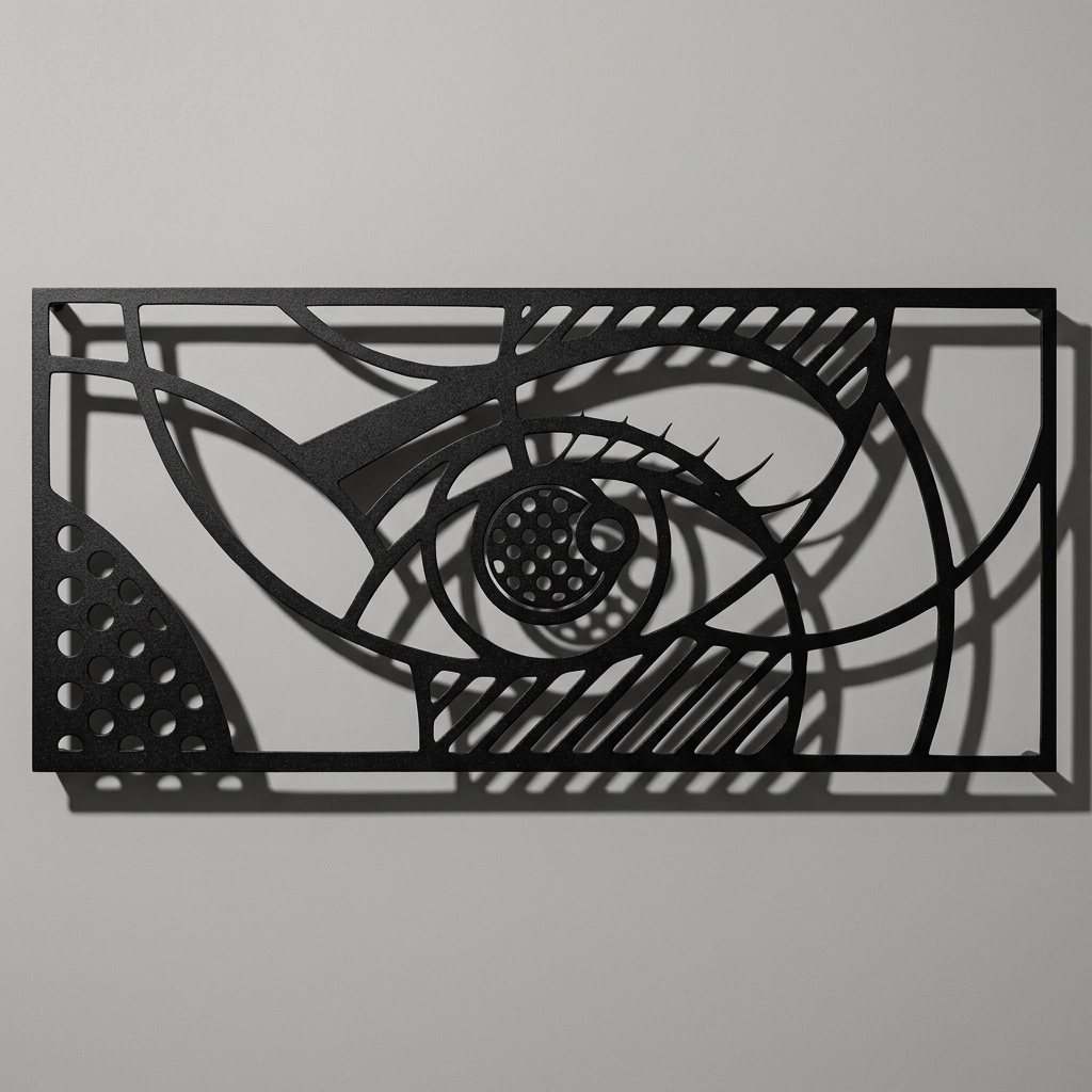 Pop Art Göz Tasarımlı Metal Duvar Tablosu