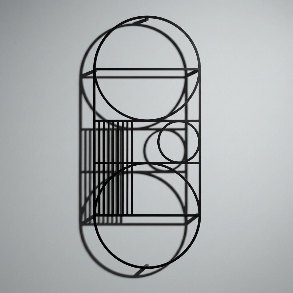 Modern Geometric Abstract Line Art