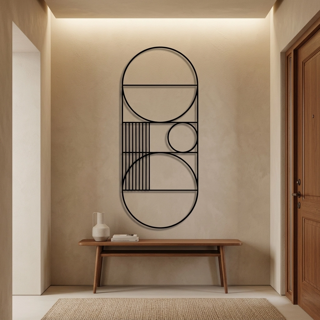 Modern Geometric Abstract Line Art