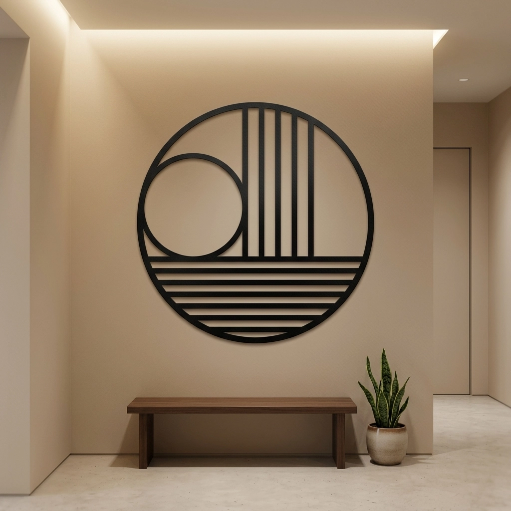 Minimalist Geometric Circle Design Wall Decor