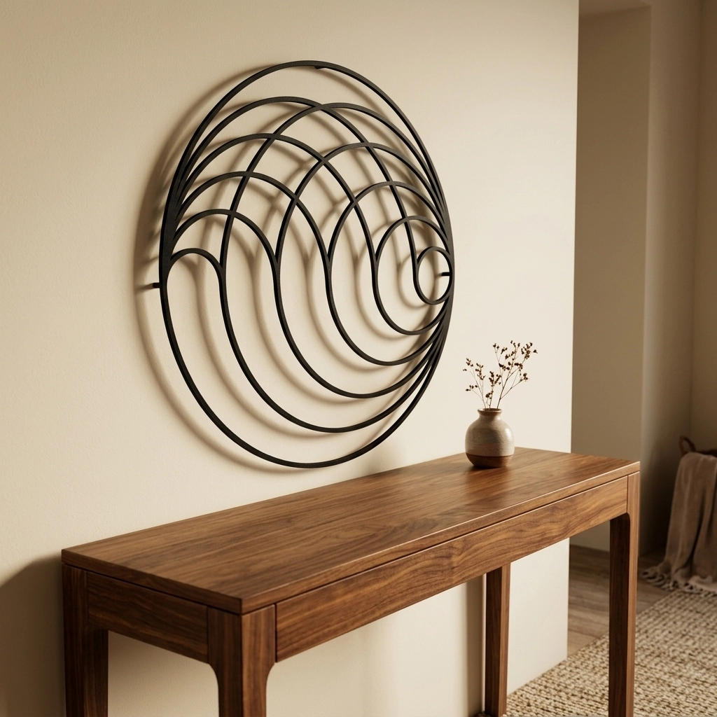 Geometrik İç İçe Geçmiş Daireler Sanat Tasarımı