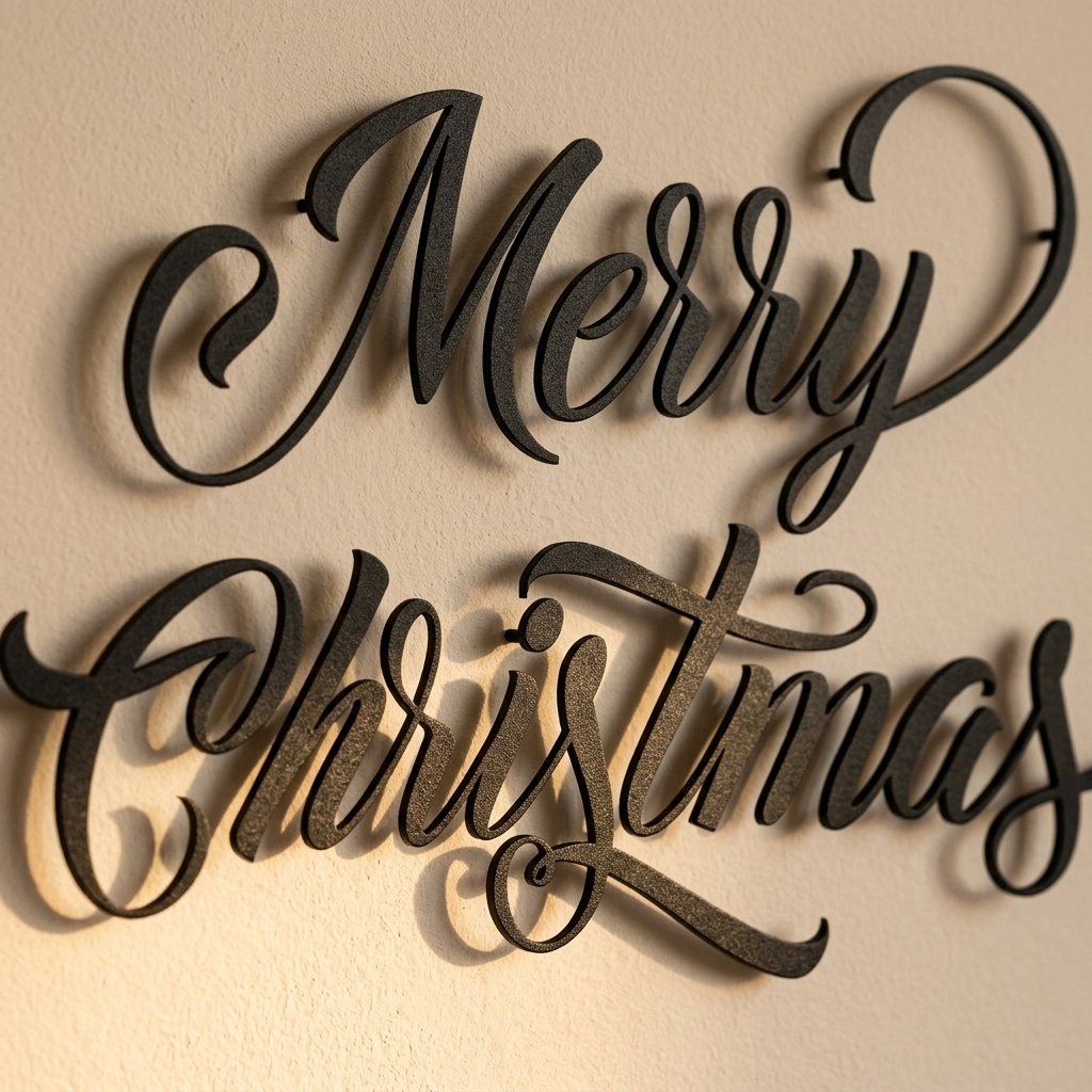 Merry Christmas Kaligrafi Yazısı