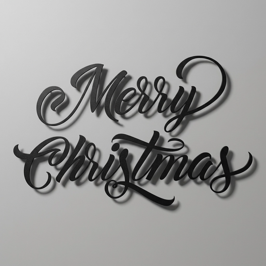 Merry Christmas Kaligrafi Yazısı