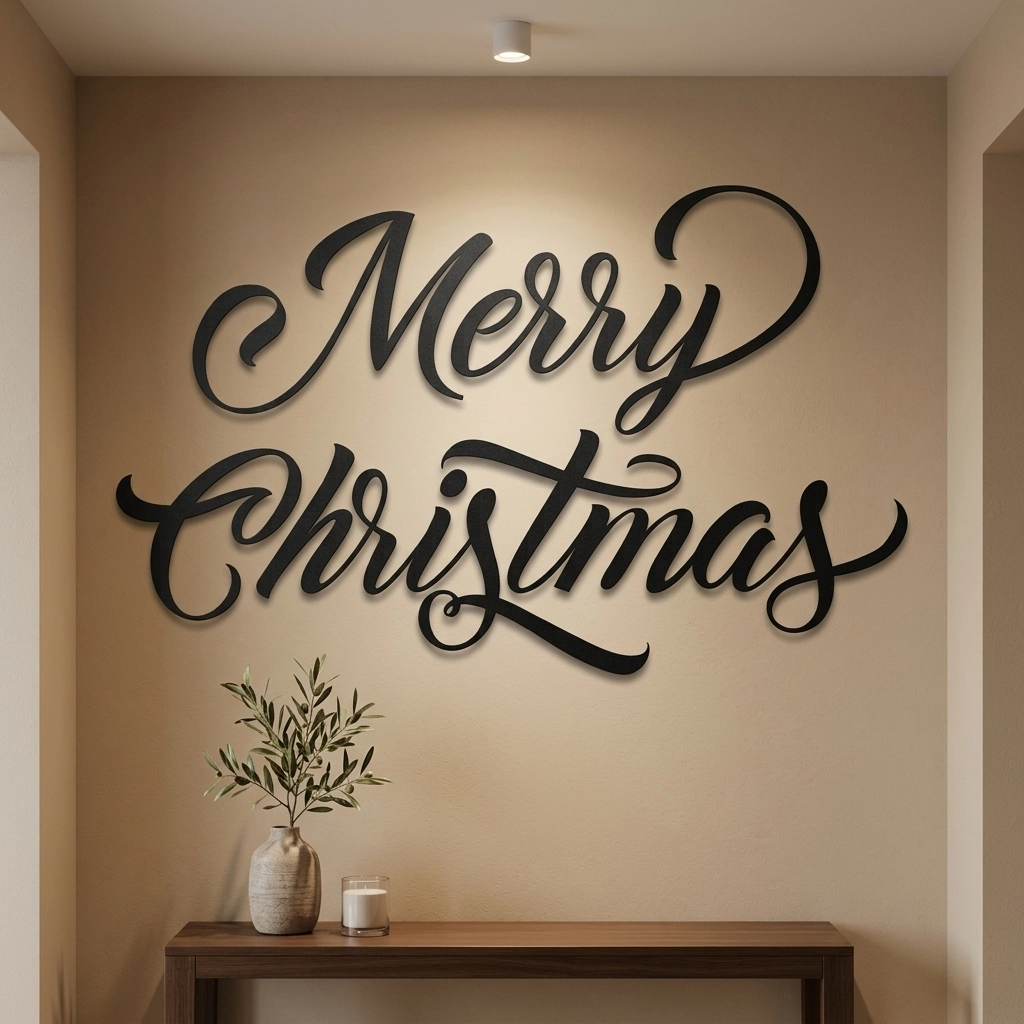 Merry Christmas Kaligrafi Yazısı