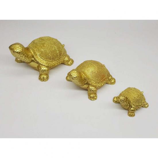 Dekoratif 3’lü Kaplumbağa Altın