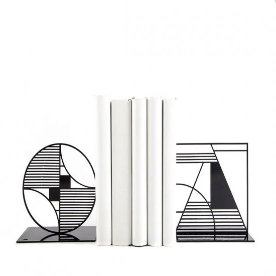Metal Bookends  Şekiller  Geometri  dekoru