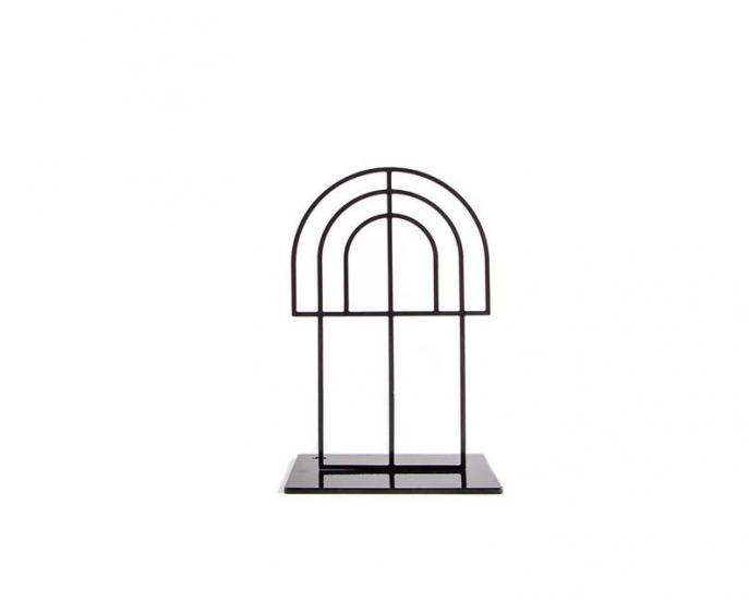 Bir çift Metal Kitap Ayracı  Arch  Modern ev için geometri tabanlı benzersiz mimari kitap tutucular