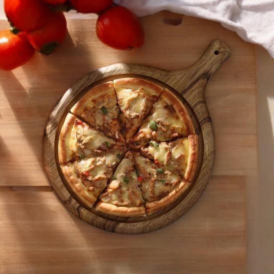 Pizza tahtası-pizza-doğrama tahtası- Ekmek Tahtası-Peynir Tahtası-Ahşap -Ahşap Servis Tahtası Doğrama Tepsisi Biçilmiş Ahşap Restoran