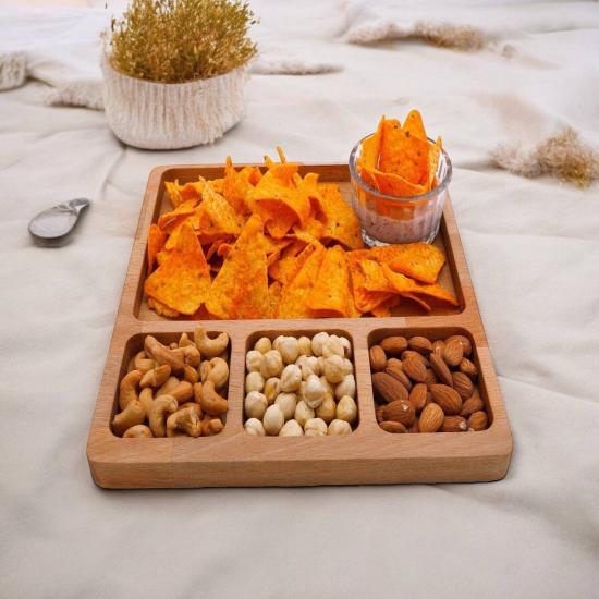 Kurabiye tabağı- kurabiye tabağı- 4 adet kurabiye-ahşap servis tabağı- snack-Servis Tabağı -Servis tabağı -Ahşap tabak