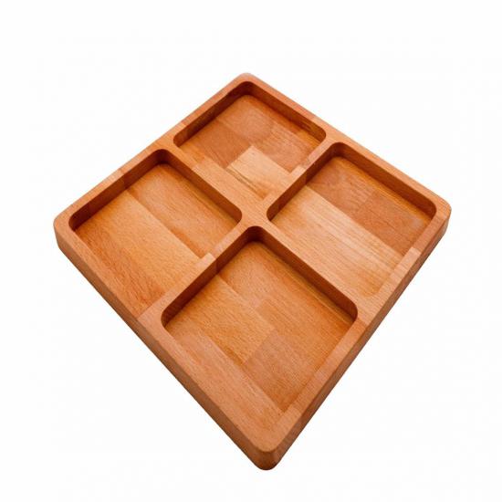 Cookie plate- cookie plate- 4 cookies- wooden serving plate- snack-Serving Platter -Serving plate -Wooden plate