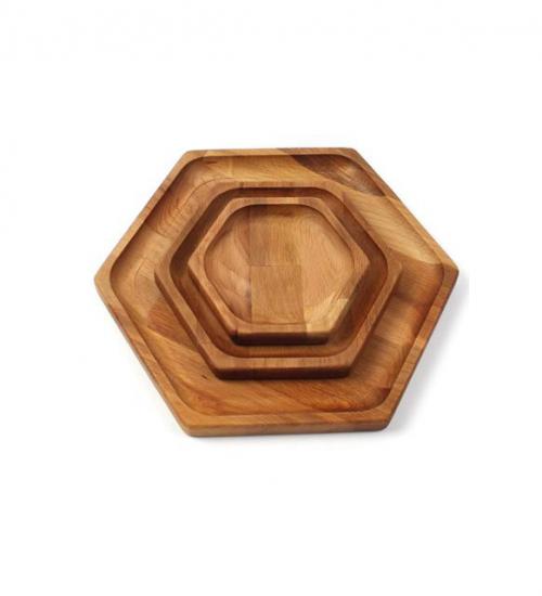 Cookie plate-cookie plate- 4 pieces of cookies-wooden serving plate-snack-serving plate-serving plate-Wooden 18 Piece Serving Plate Set