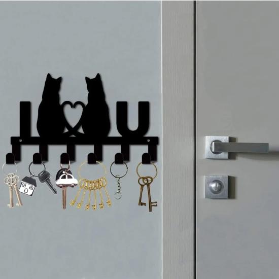 Kedi Metal Askılık 4 ,Metal Duvar Askılığı | Şık ve Dayanıklı Depolama Çözümleri