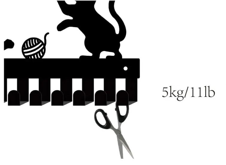 Playful Cat Metal Hanger ,Metal Wall Hanger | Stylish and Durable Storage Solutions