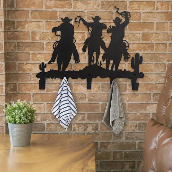 Cowboy Metal Hanger ,Metal Wall Hanger | Stylish and Durable Storage Solutions