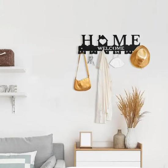 My Home Metal Hanger Rack  ,Metal Wall Hanger | Stylish and Durable Storage Solutions