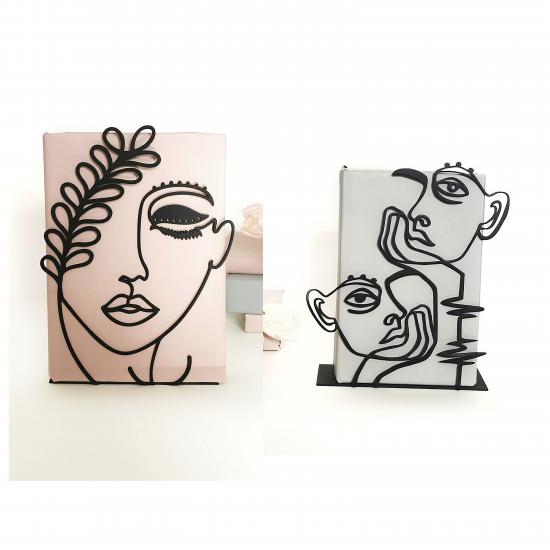 Face Art Book Holder | Monge Design | Home Decoration| Metal Household Products