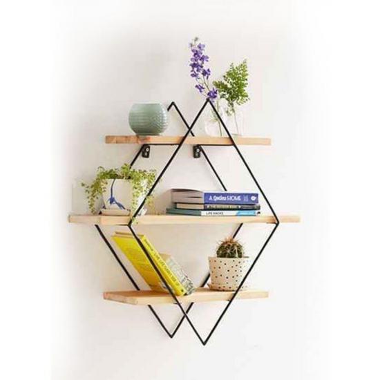 Cevza Solid Wood Shelf | Home Decoration | Metal Painting | Wall Painting | Monge Design | Free Shipping | Pay at the door