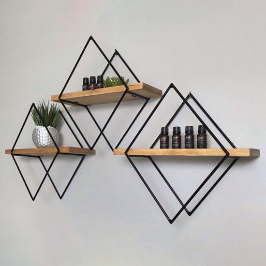 Maranta Prism Solid Wall Shelf | Home Decoration | Metal Painting | Wall Painting | Monge Design | Free Shipping | Pay at the door