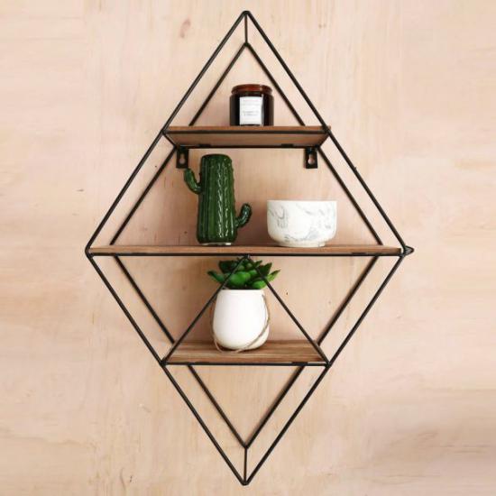 Maranta Prism Shelf - 10748 | Home Decoration | Metal Painting | Wall Painting | Monge Design | Free Shipping | Pay at the door