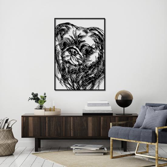 Mops Metal Wall Art | Home Decoration | Wall Painting | Monge Design | Free Shipping | Pay at the door