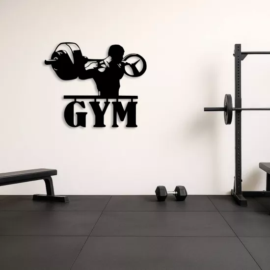 GYM Metal Duvar Tablosu | Ağırlık Antrenmanı Dekoru