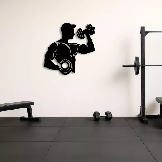 Man Dumbıl Metal Duvar Dekoru | Pilates Stüdyo Aksesuarları