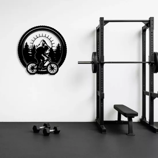 Barfiks Çeken Sporcu Metal Dekor | Calisthenics Wall Art