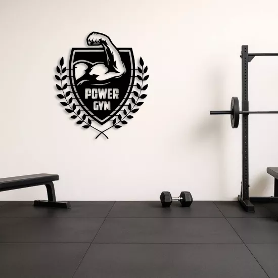 Fitness Club Metal Amblem | Profesyonel Gym Duvar Dekoru