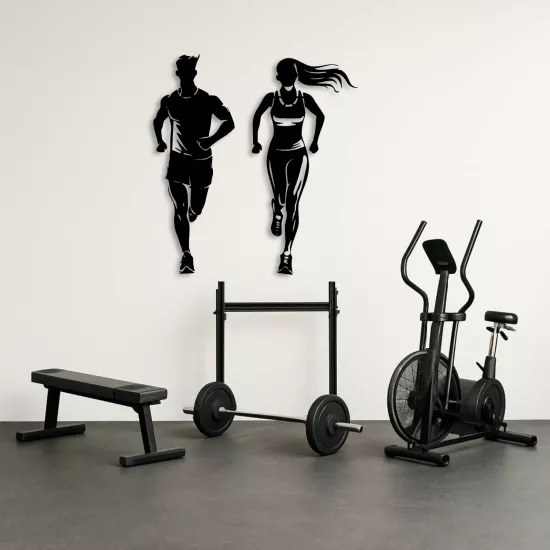 Modern Voleybolcu Kadın Metal Duvar Dekoru | Spor Temalı Tablo