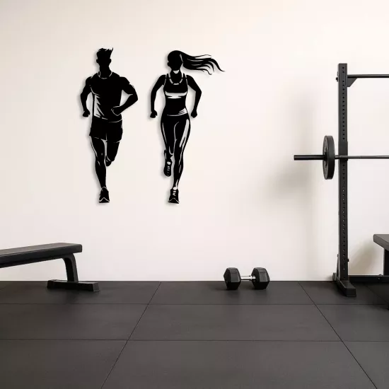 Modern Voleybolcu Kadın Metal Duvar Dekoru | Spor Temalı Tablo