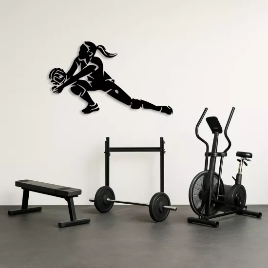 Güç ve Motivasyon Temalı Halterci Metal Duvar Dekoru | Gym Tablo