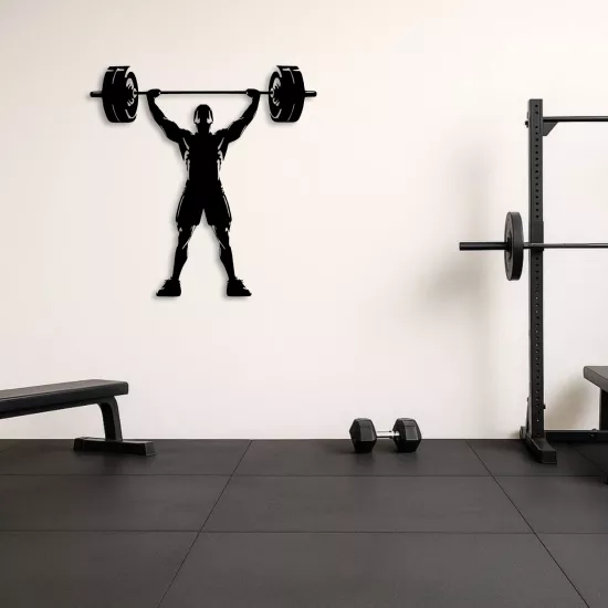 Kadın Fitness Motivasyon Metal Duvar Dekoru | Gym Tasarım Tablo