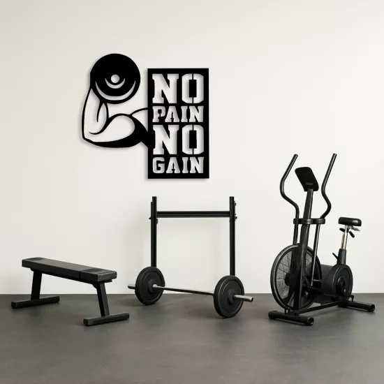 Kadın Fitness Motivasyon Metal Tablosu | Omuz Antrenmanı Temalı