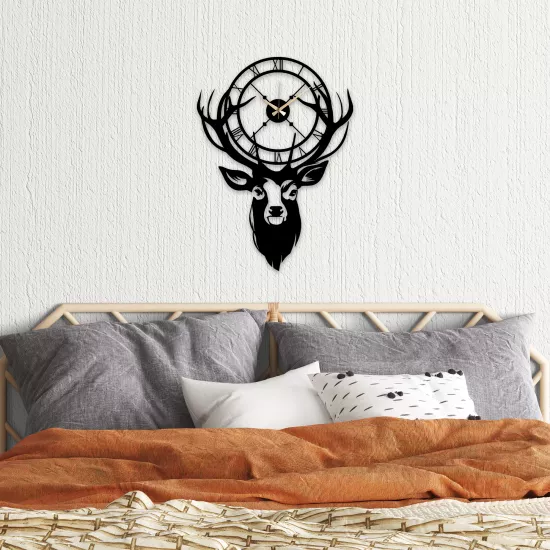 Deer Metal Clock | Home Decoration | Wall Clock | Metal painting | Monge Design |