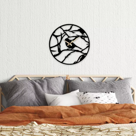 Kuş Metal Wall Clock 5019 | Home Decoration | Wall Clock | Monge Design | Free shipping