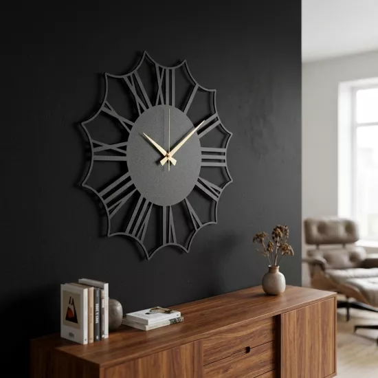 Duhem Metal Saat,Ev Dekorasyon, Duvar Saati, Metal tablo