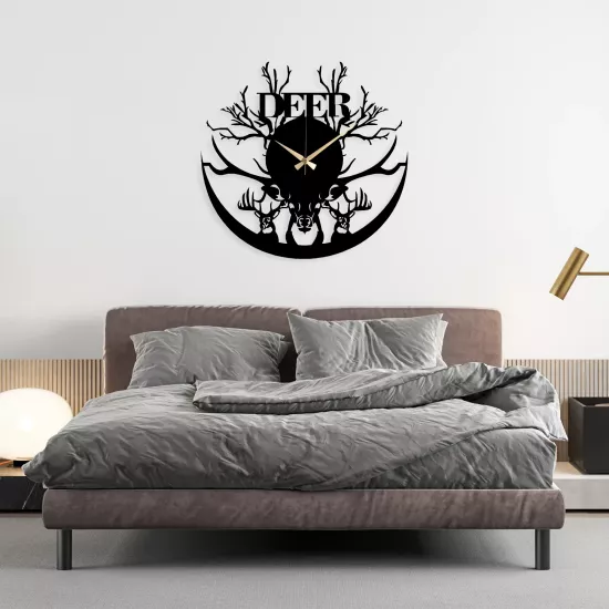 Ciervo Metal Clock, Home Decoration, Wall Clock, Metal wall art