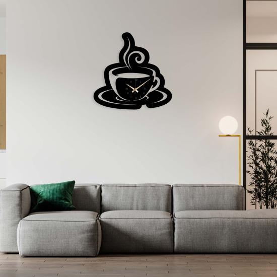 Coffee Metal Saat,Ev Dekorasyon, Duvar Saati, Metal tablo